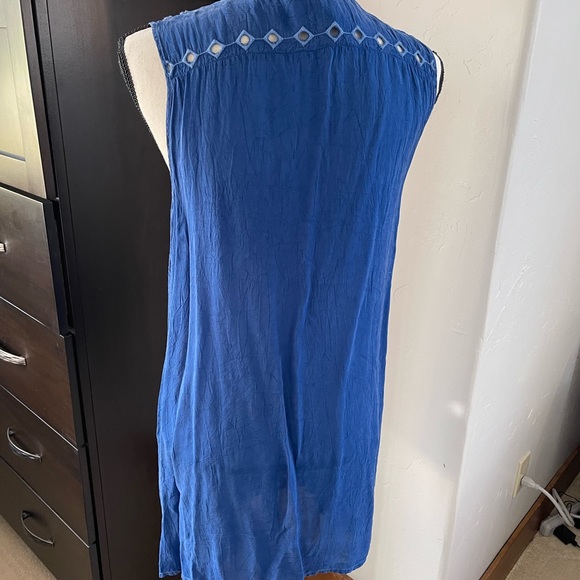 Royal blue Johnny Was tunic blouse Size Small - Picture 2 of 4